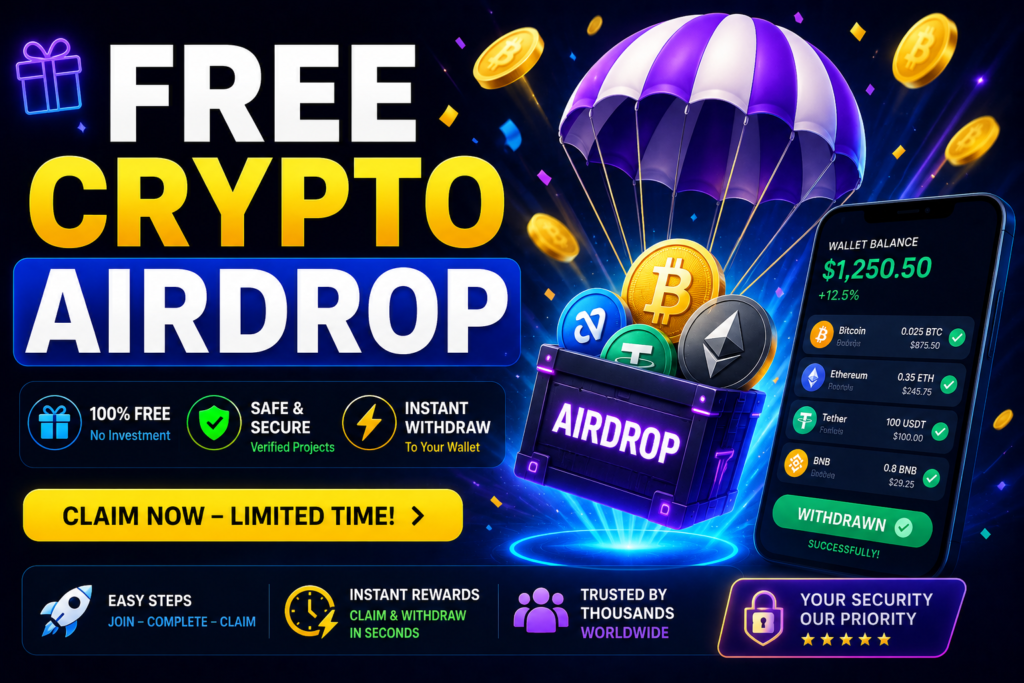 Free Crypto Airdrop Instant Withdraw