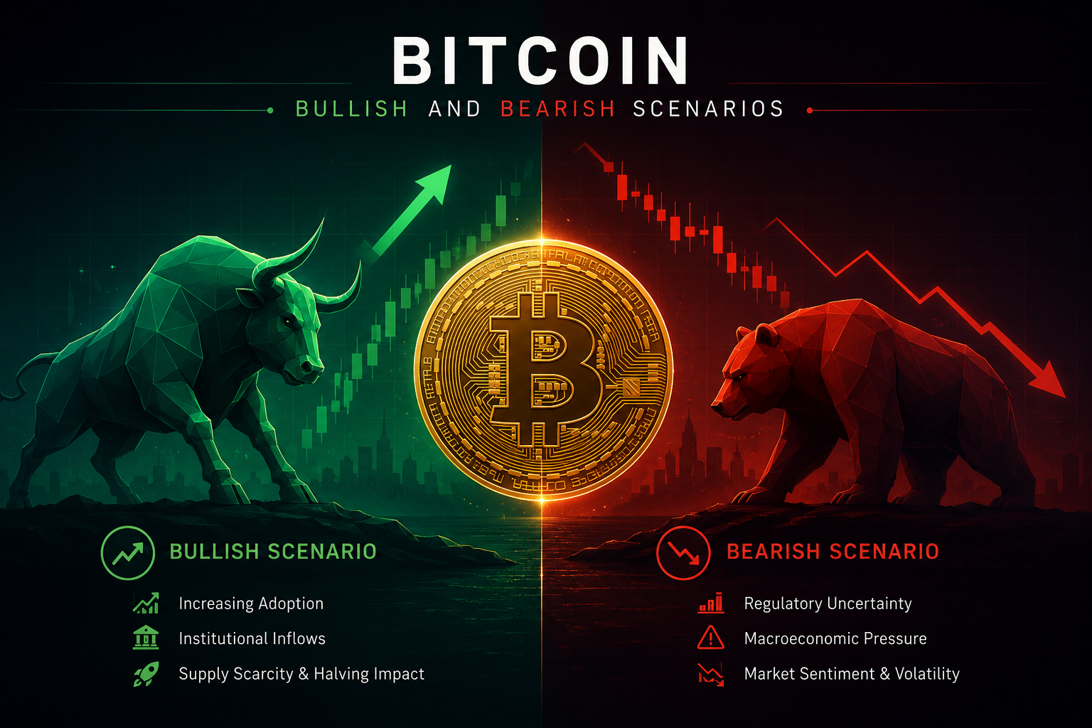 Bullish and Bearish Scenarios for Bitcoin